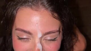 Emily Black Sucks Cock And Cums Shot On Face